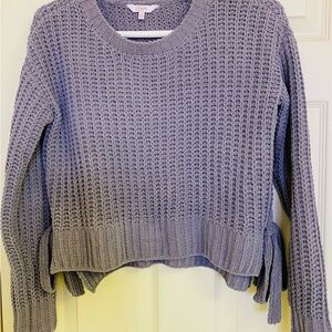 Candie's Gray Crew Neck Sweater Cozy Knit